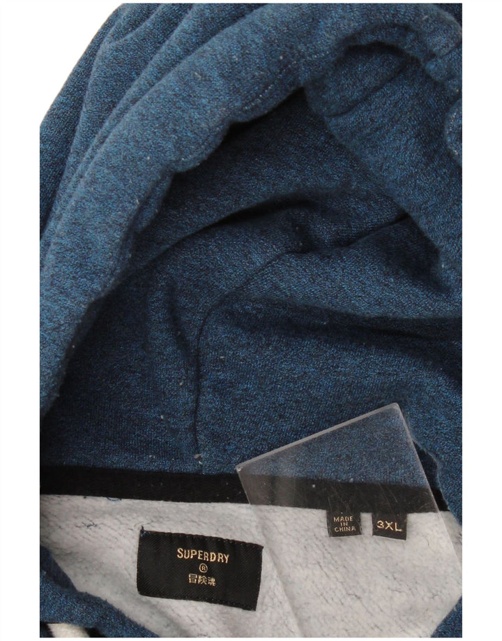 Мужской джемпер с капюшоном Superdry 3XL, синий хлопок