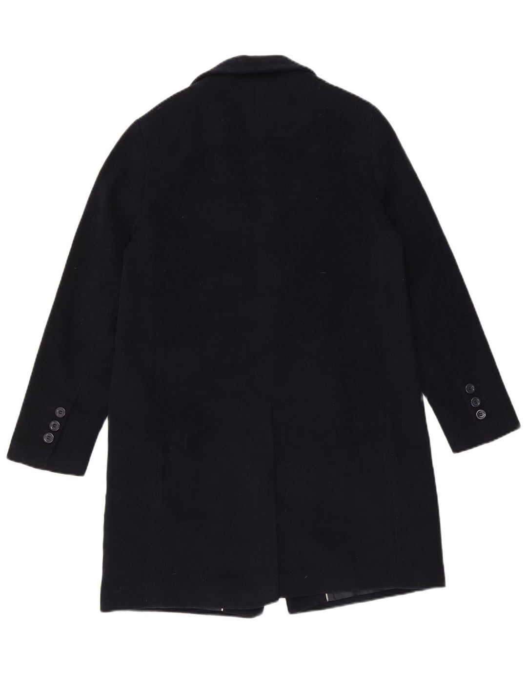Женское пальто Zara UK 12, темно-синий, средний размер, шерсть