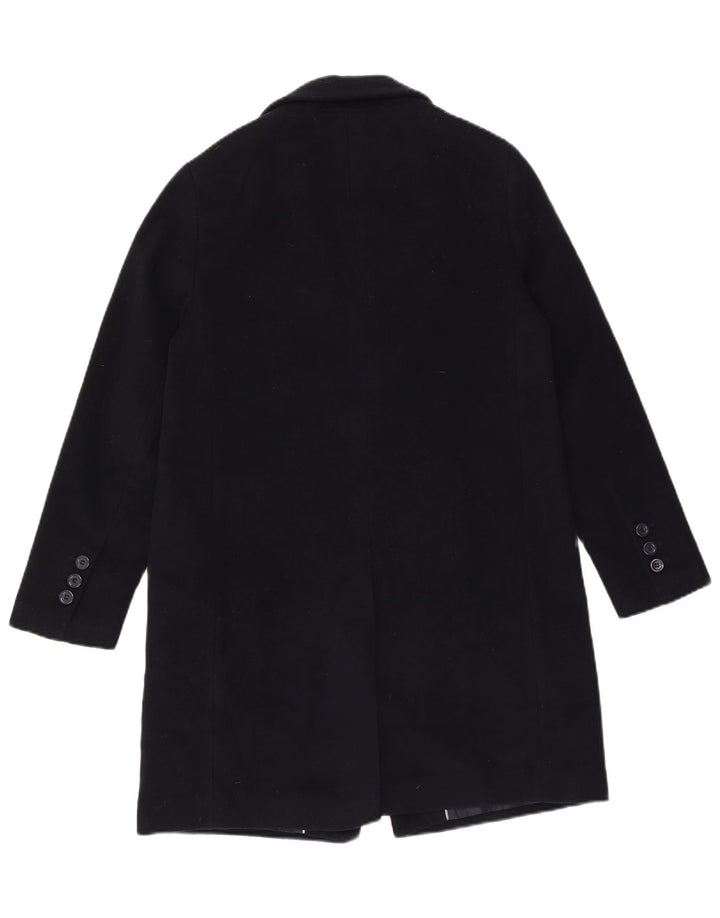 Женское пальто Zara UK 12, темно-синий, средний размер, шерсть