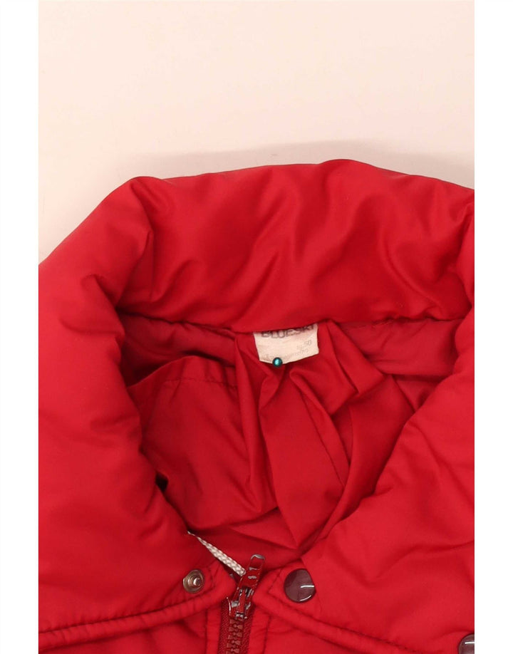 Винтажная женская стеганая куртка IT 50 XL, красный полиэстер