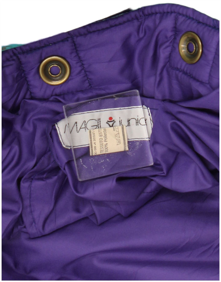 Женское стеганое пальто с капюшоном Magil UK 16, большой зеленый цветочный полиэстер