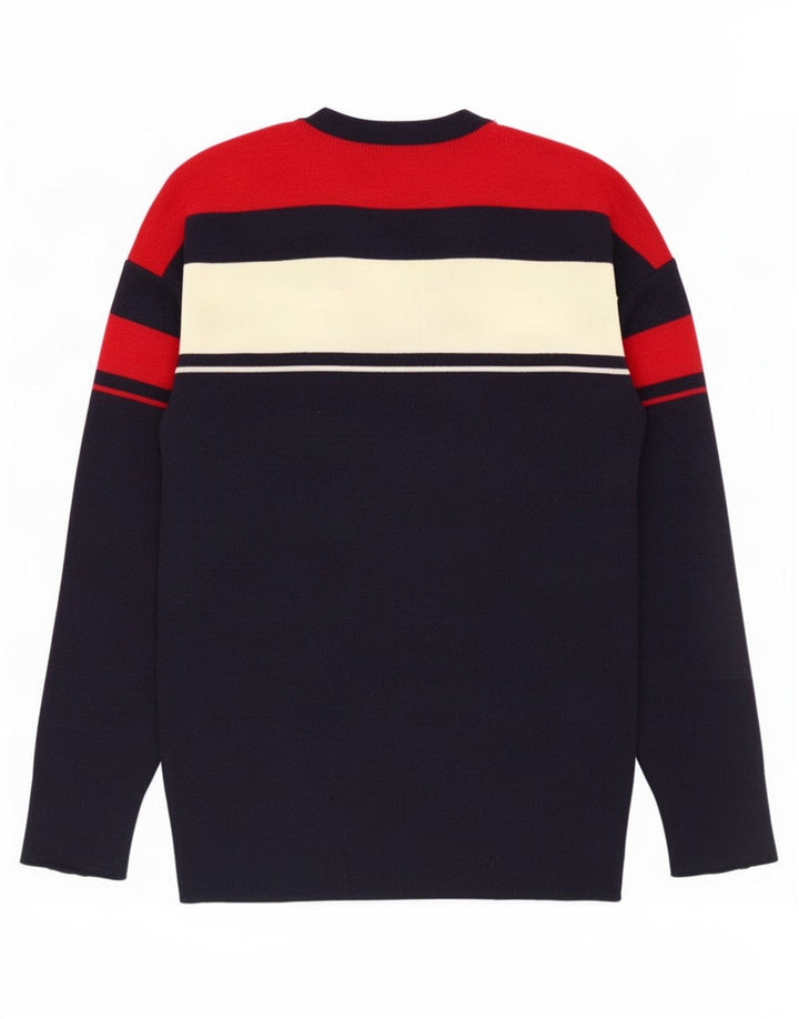 Мужской джемпер с v-образным вырезом Silvy IT 50 Medium Navy Blue Colourblock