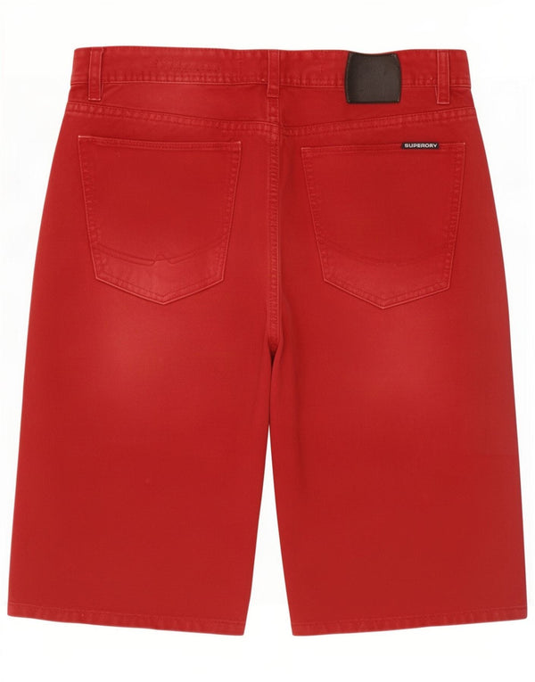 Мужские джинсовые шорты Superdry Small W29, красный хлопок