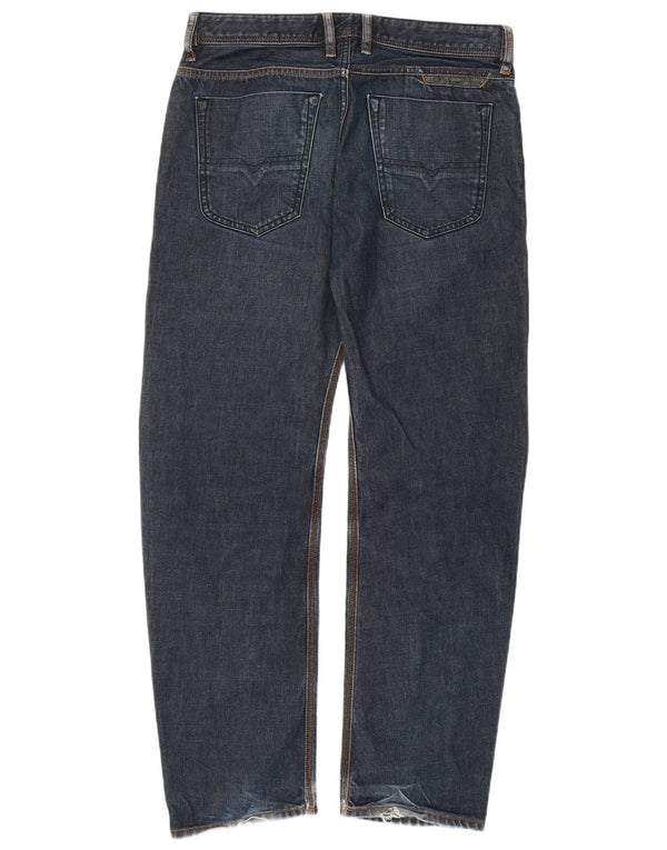 Мужские прямые джинсы-морковки Diesel Bravefort Comfort Fit W32 L32 темно-синие