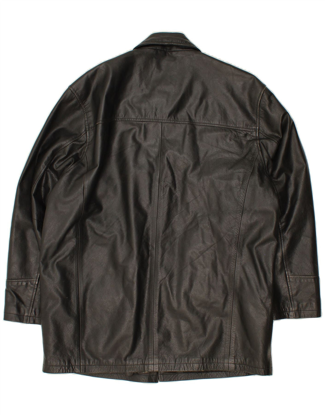 ST. BERNARD Mens Leather Jacket UK 42 XL Black Leather Vintage St. Bernard and Second-Hand St. Bernard from Messina Hembry 
