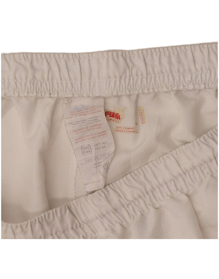 Мужские спортивные шорты Puma с графическим рисунком XL, белые полиэстер с цветными блоками
