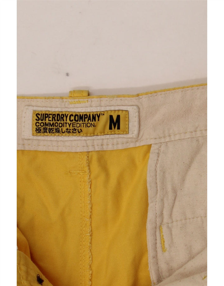SUPERDRY Мужские шорты чинос среднего размера W32 Желтый хлопок