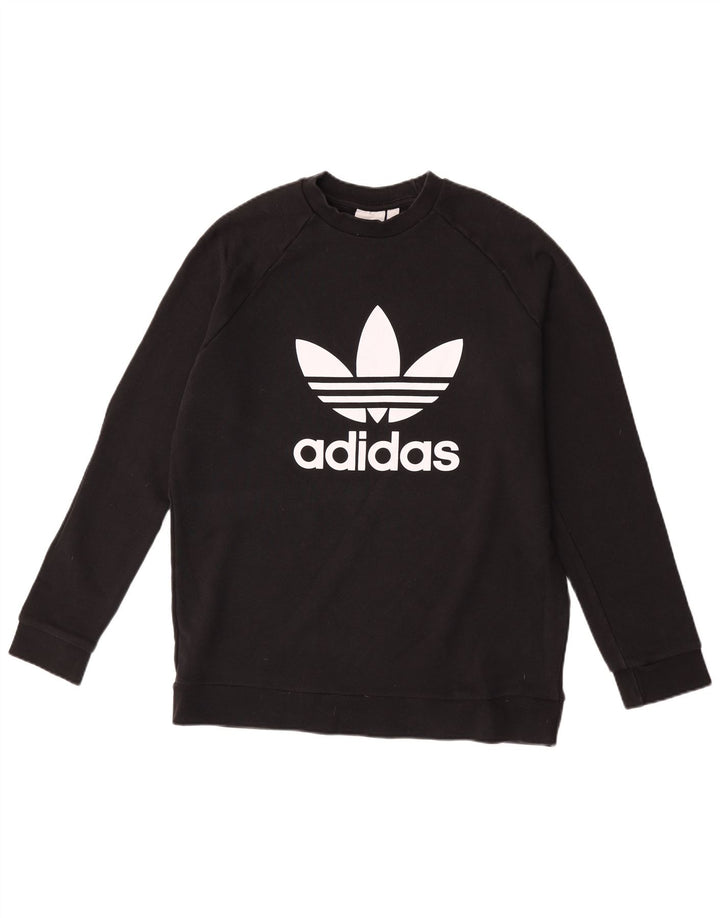 Мужской свитер с рисунком Adidas, большой черный хлопковый джемпер