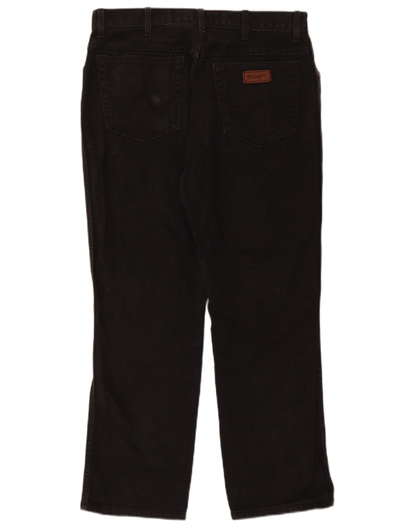 Мужские прямые джинсы Wrangler стандартного кроя W36 L30, черный хлопок