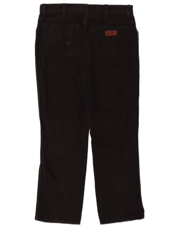 Мужские прямые джинсы Wrangler стандартного кроя W36 L30, черный хлопок