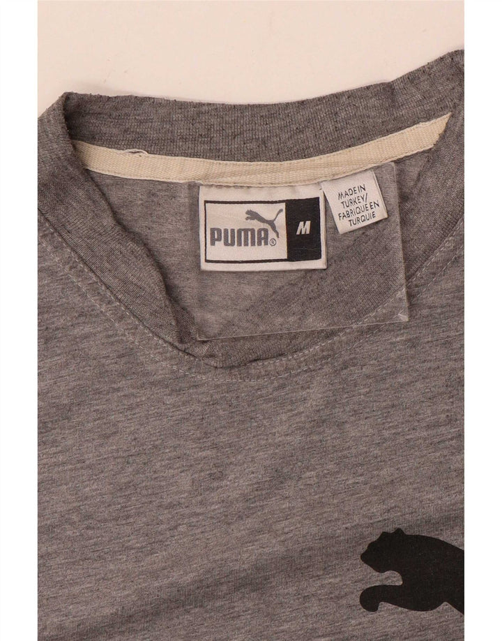 Мужская футболка с рисунком Puma, средний серый в крапинку