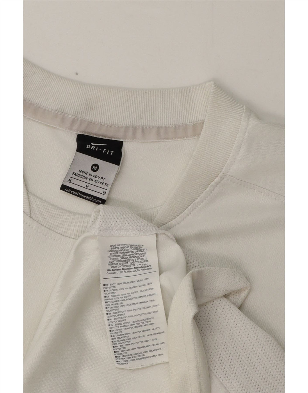 Мужская футболка Nike Dri Fit, средний белый полиэстер