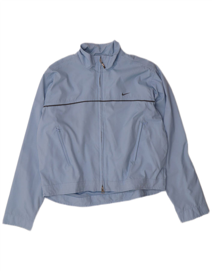 Nike Womens Tracksuit Top Jacket US 8/10 Medium Blue Polyester