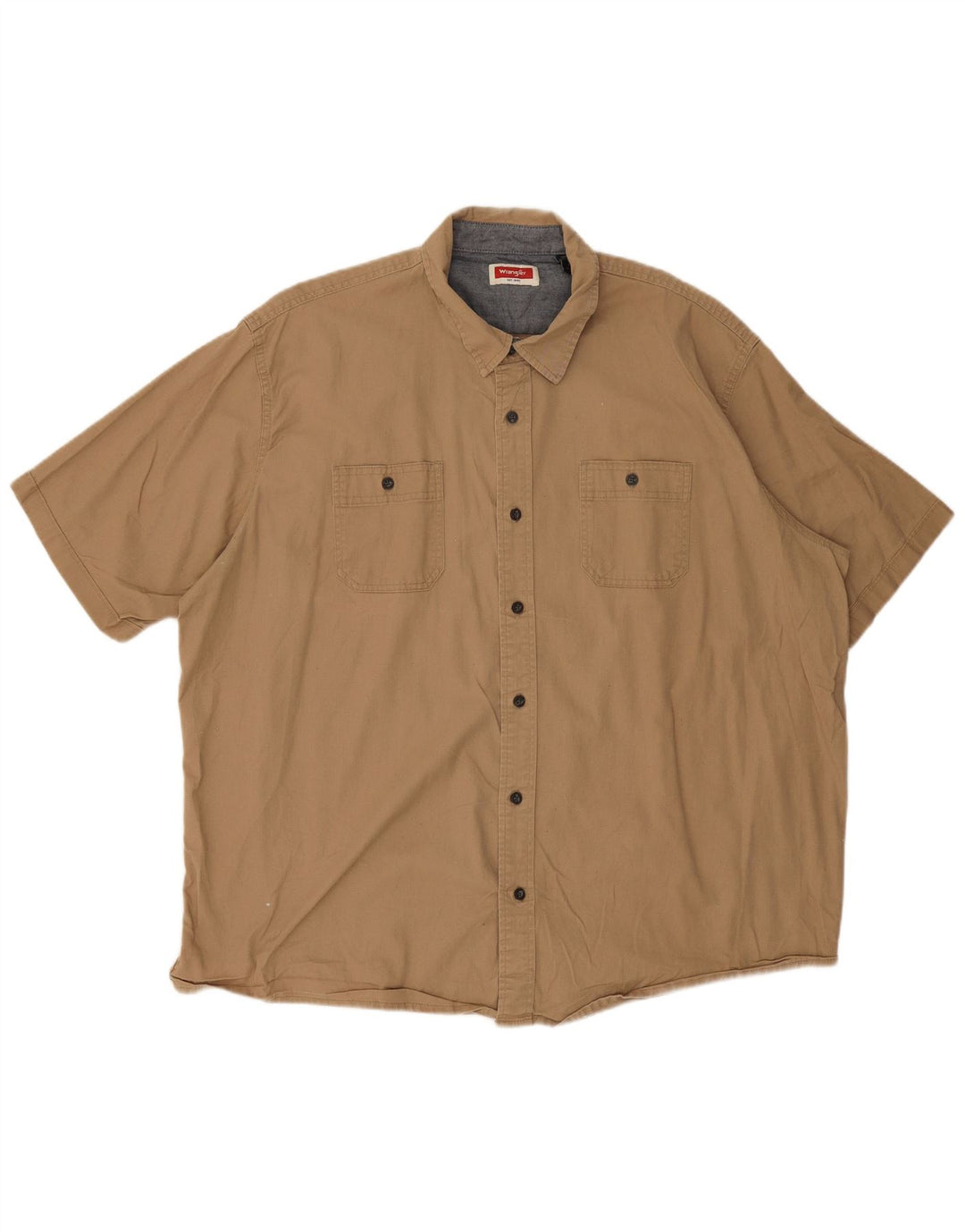 Мужская рубашка Wrangler с коротким рукавом 2XL, бежевый хлопок