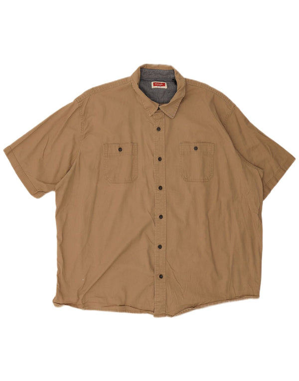 Мужская рубашка Wrangler с коротким рукавом 2XL, бежевый хлопок