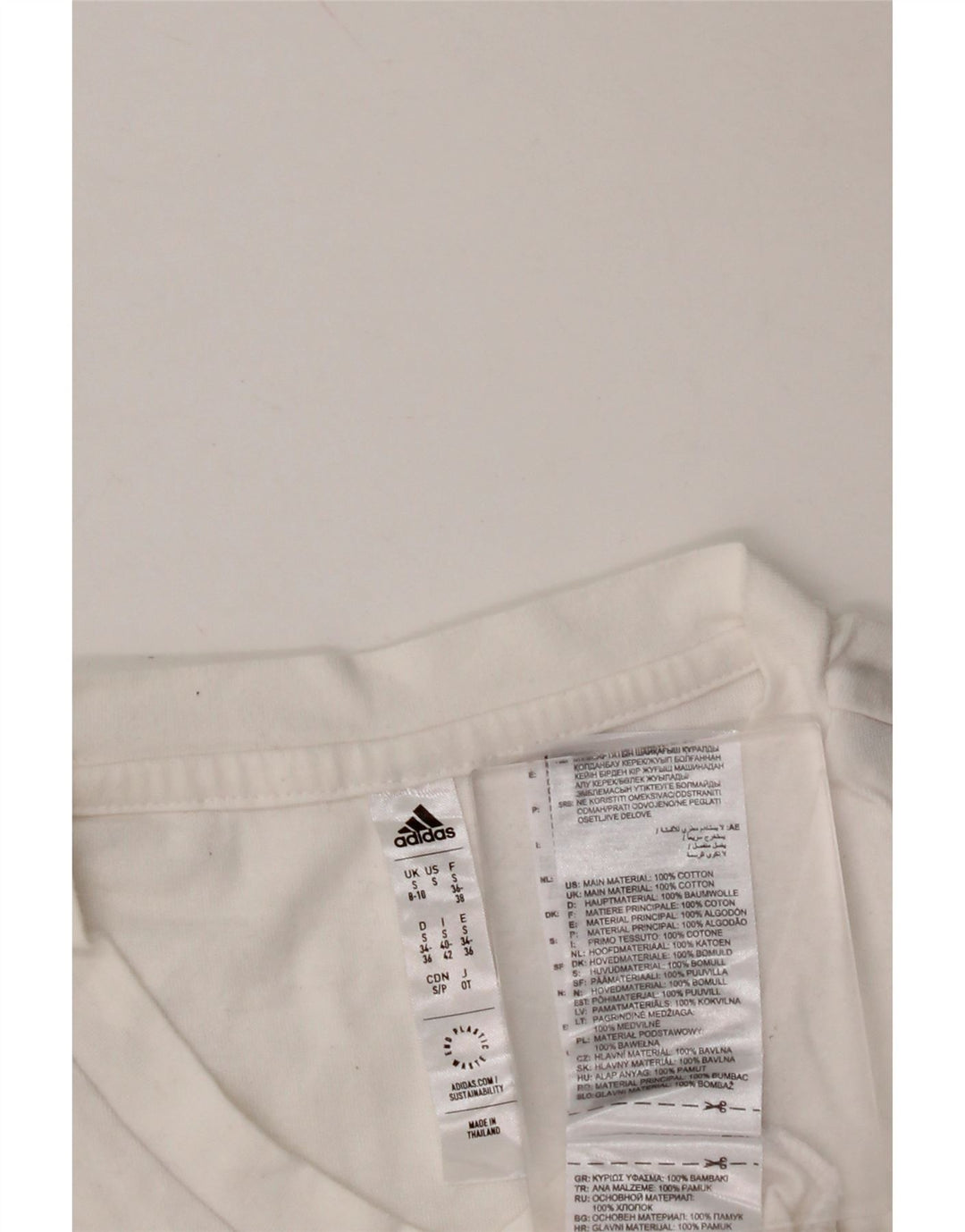 Женская футболка ADIDAS Top UK 8/10, маленькая, белый хлопок