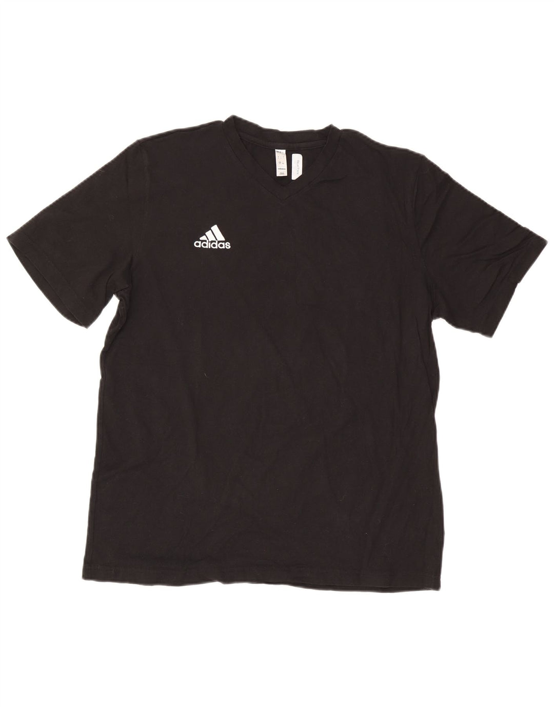 Мужская футболка Adidas Top большого размера из хлопка черного цвета