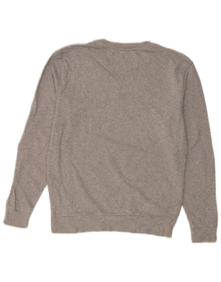 Женский свитер с рисунком Zara UK 14, хлопковый средний серый цвет