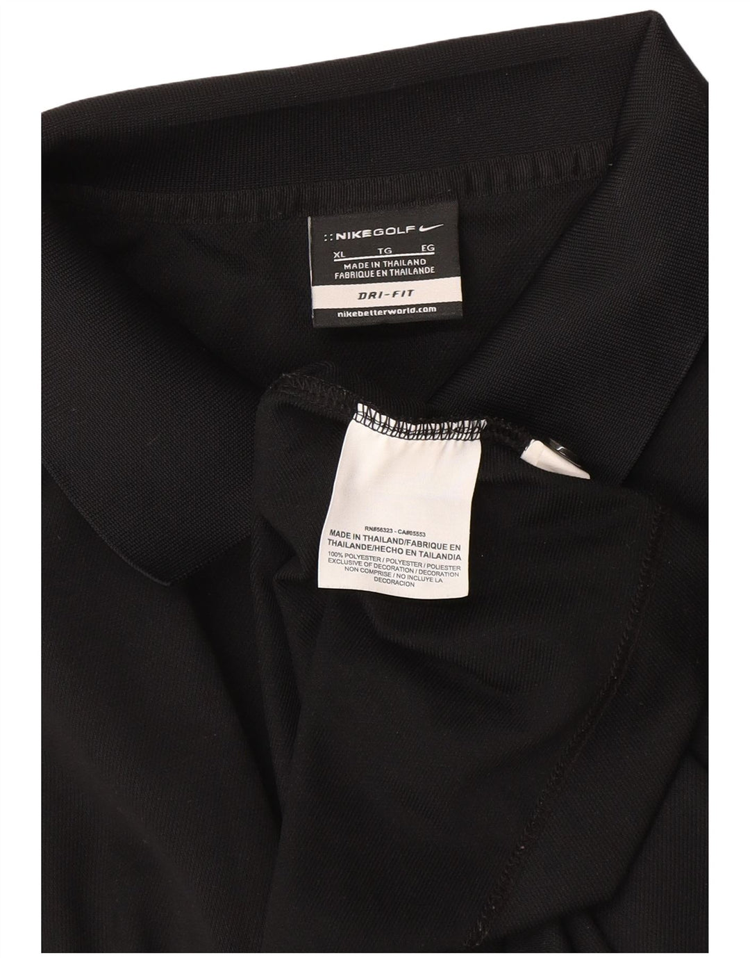 Мужская рубашка-поло Nike Dri Fit XL, черная, полиэстер