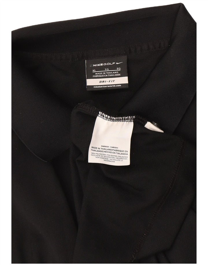 Мужская рубашка-поло Nike Dri Fit XL, черная, полиэстер