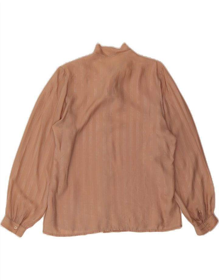 VINTAGE Womens Shirt Blouse IT 50 XL Brown Striped Vintage Vintage and Second-Hand Vintage from Messina Hembry 