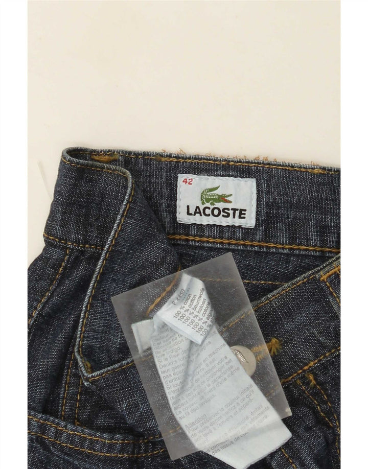 Мужские прямые джинсы Lacoste, размер 42, средние W32 L28, темно-синие, хлопок