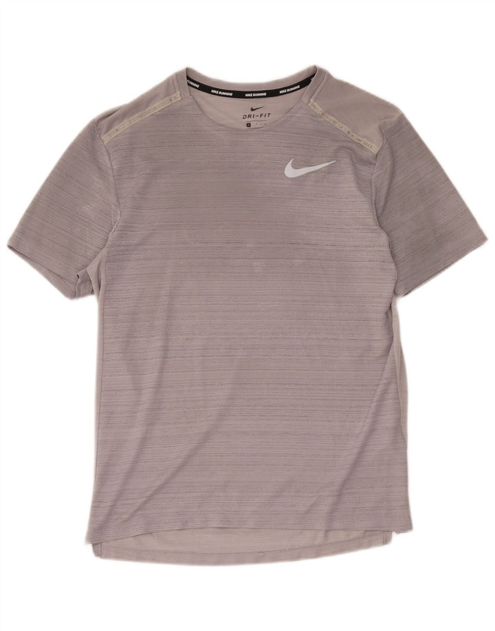 Мужская футболка Nike Dri Fit, маленький серый полиэстер с крапинками