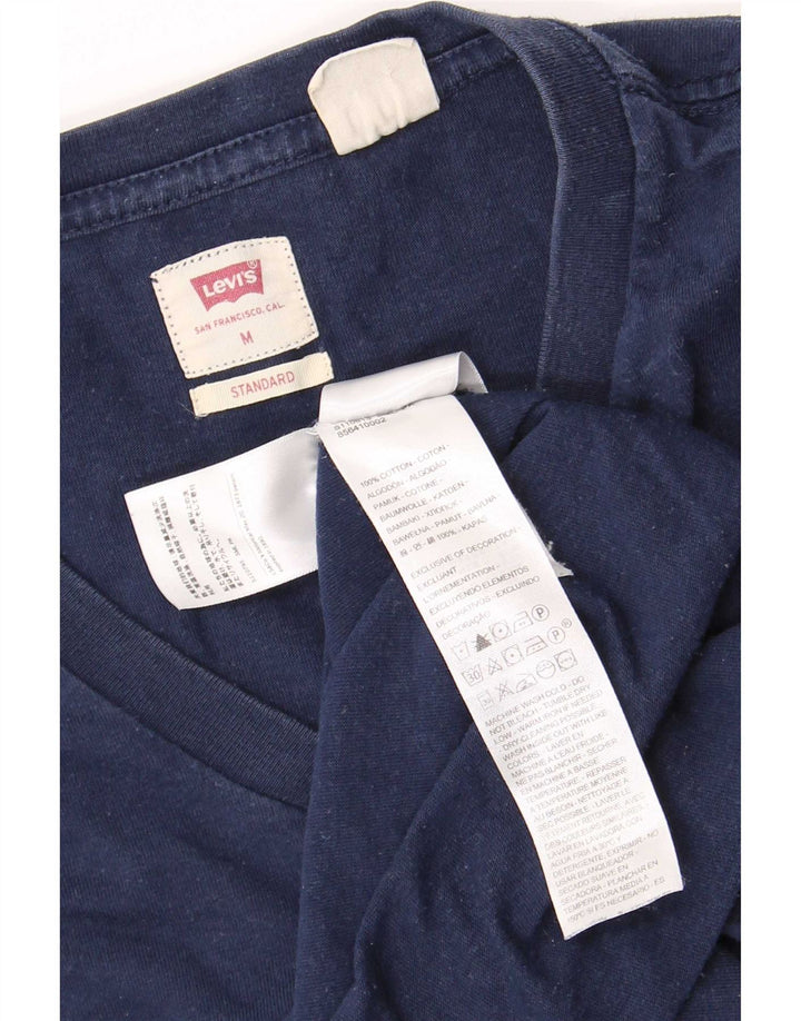 Мужская футболка Levi's Standard Top среднего размера, темно-синяя, хлопковая