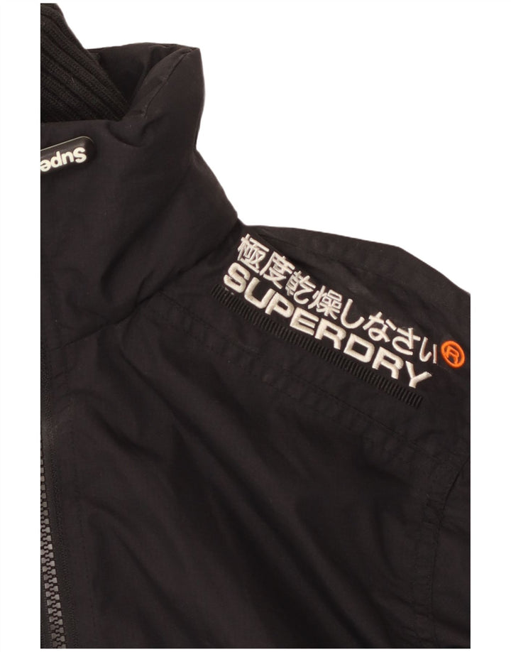 Женская ветровка с графическим рисунком Superdry UK 16, большая черная