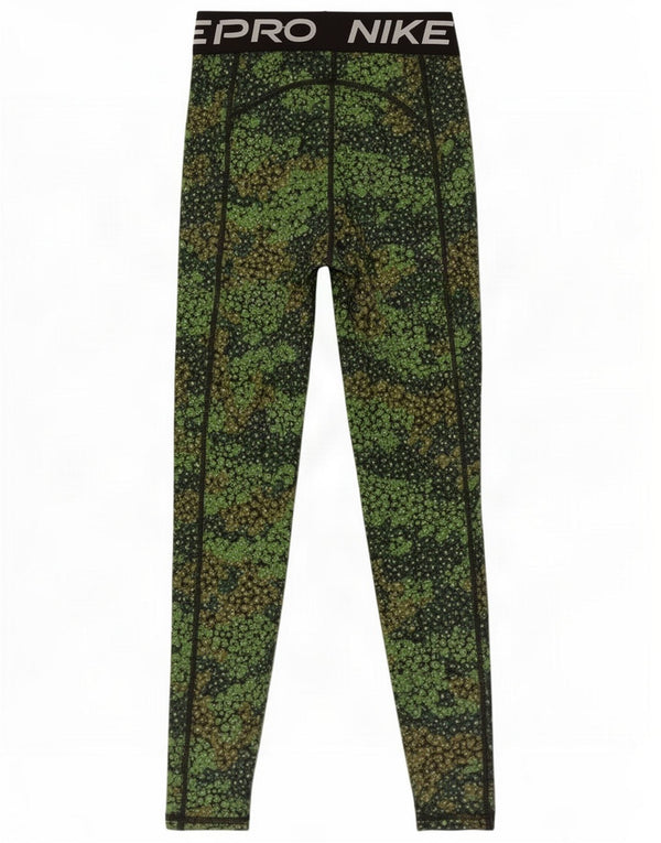 Женские леггинсы с рисунком Nike Dri Fit UK 6 XS, зеленый камуфляж