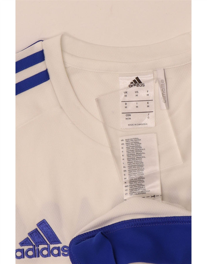 Мужская футболка Adidas Climalite с графическим рисунком, средний белый цвет, цветной блок