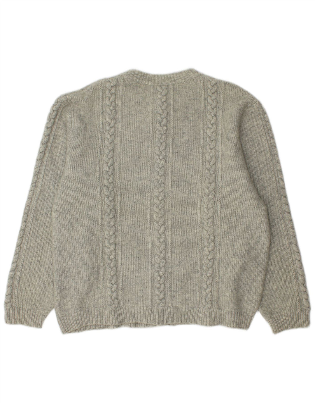 Мужской кардиган-свитер Moschen Modell среднего серого цвета, новая шерсть