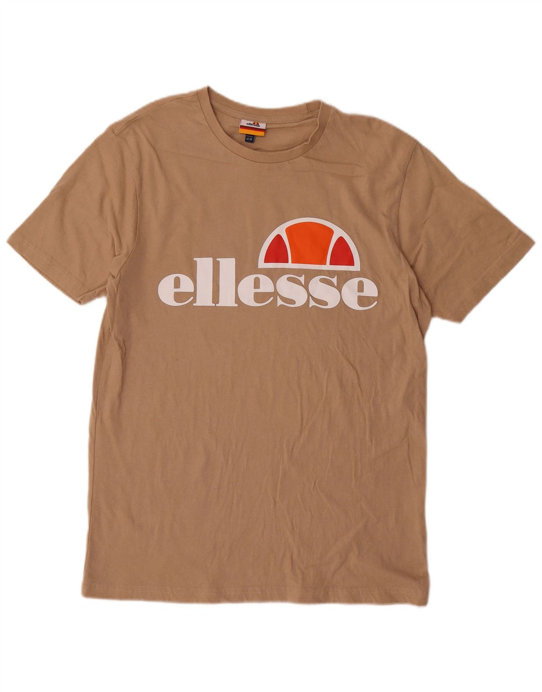 Ellesse Мужская футболка с рисунком Топ среднего бежевого цвета из хлопка