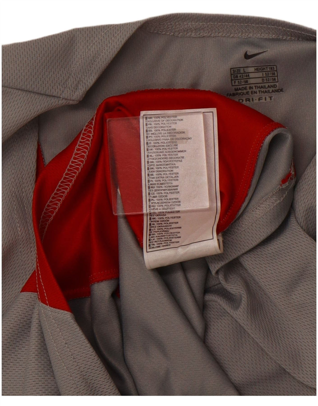 Мужской жилет NIKE Dri Fit UK 42/44, большой серый полиэстер с цветными блоками