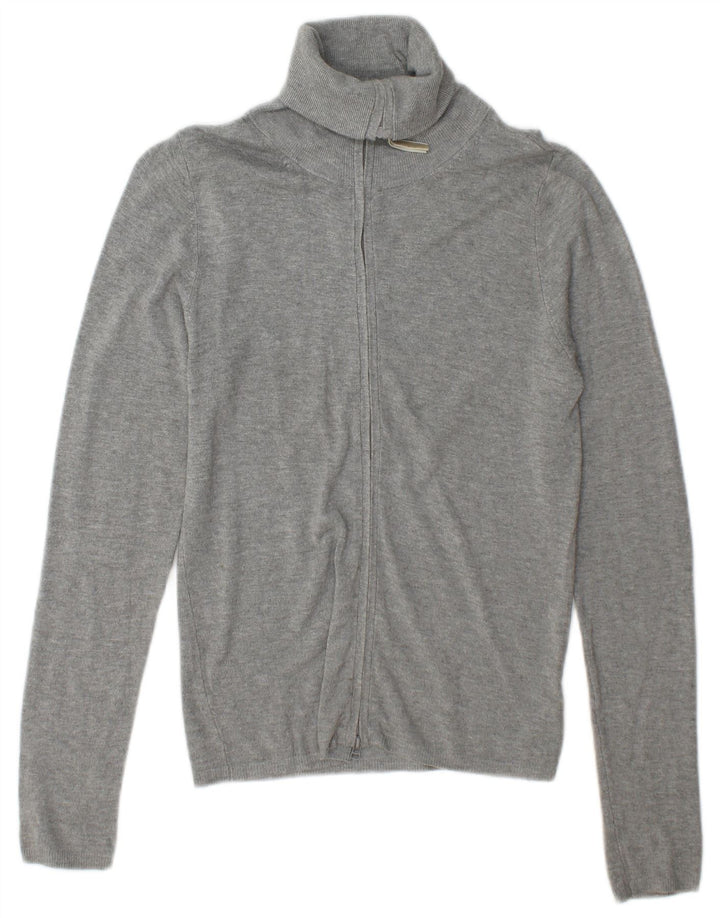 Женский кардиган Zara UK 12, средний серый вискоза