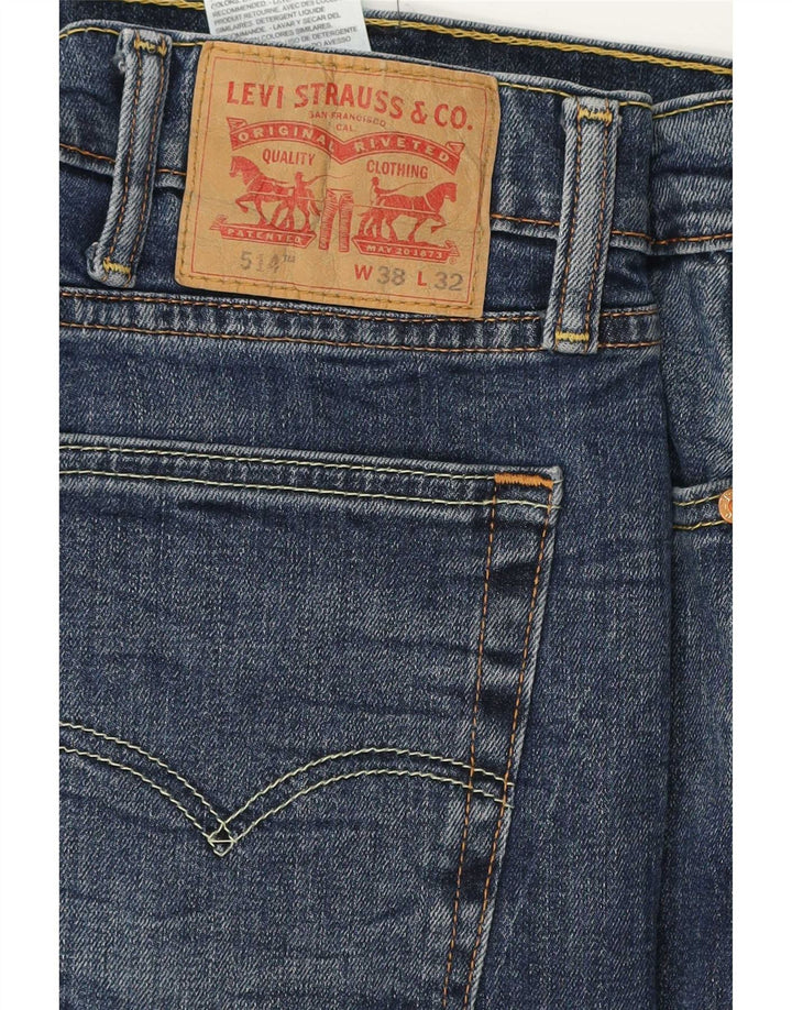 Мужские прямые джинсы Levi's 514 W38 L27 синие, хлопок