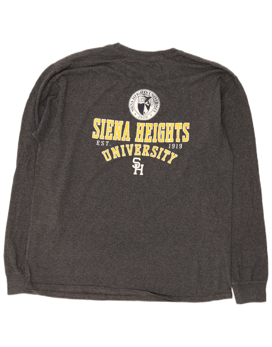 Мужской топ Champion Siena Heights University с графическим рисунком, длинный рукав, большой серый цвет