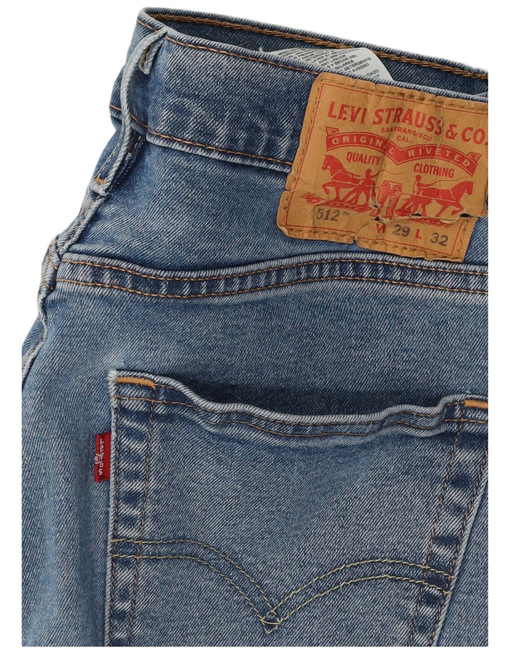 Мужские зауженные джинсы Levi's 512 W29 L29 синие, хлопок