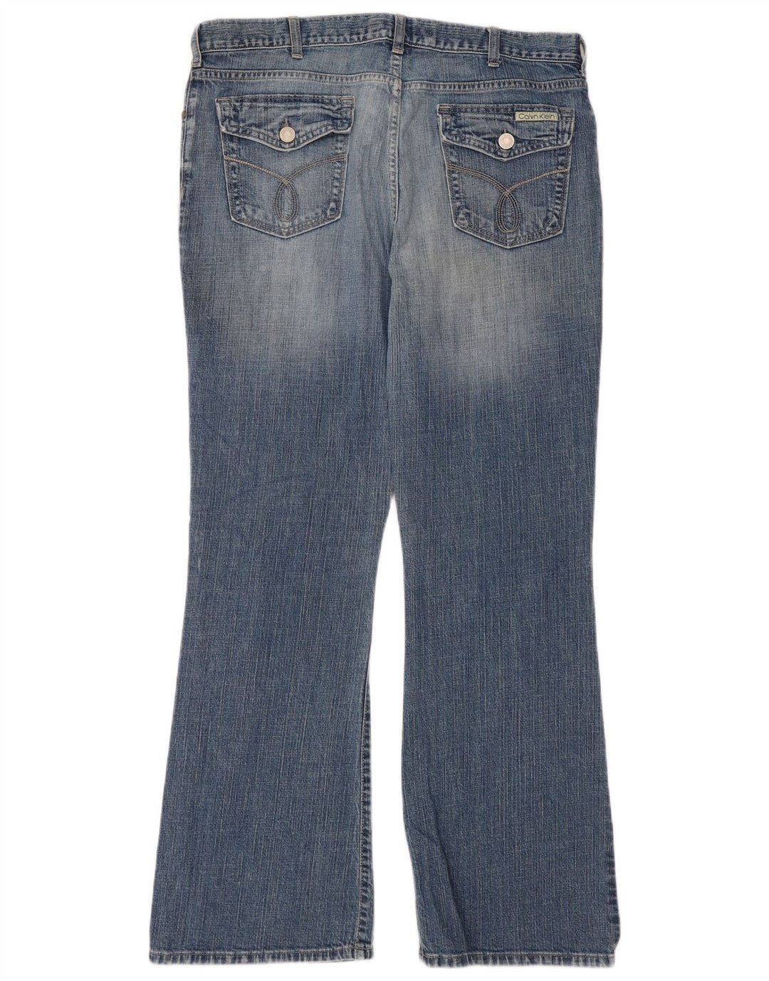 Женские расклешенные джинсы CALVIN KLEIN США 16 XL W36 L32 Синий хлопок