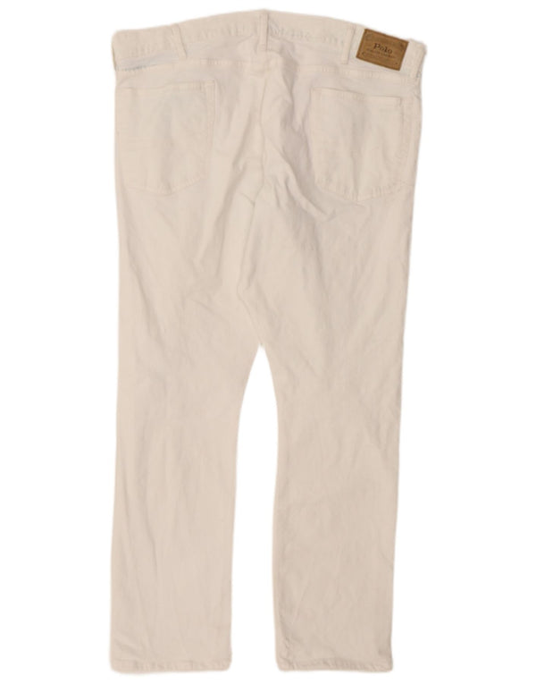 POLO RALPH LAUREN Mens Slim Jeans W42 L32 White Cotton