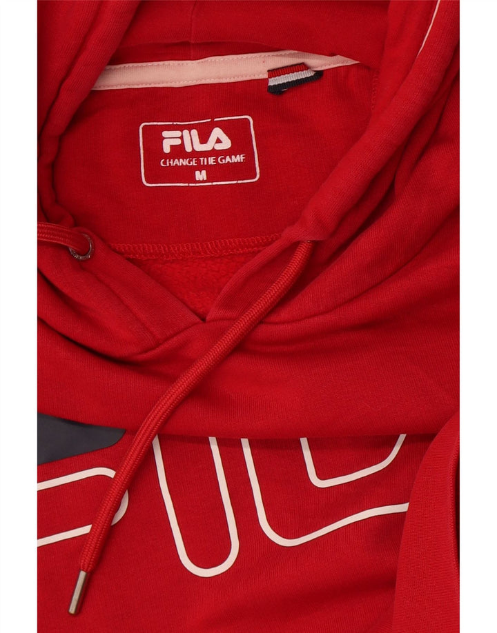 Fila Мужской джемпер с капюшоном с рисунком, средний красный
