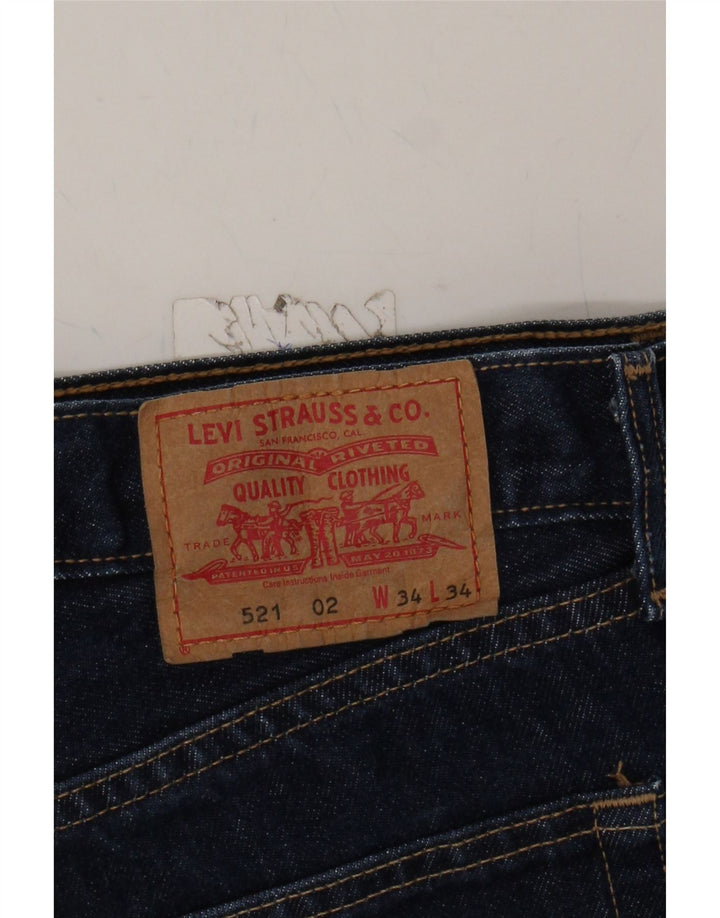 LEVI'S Womens 521 Denim Shorts W34 Large Blue Cotton Vintage Levi's and Second-Hand Levi's from Messina Hembry 
