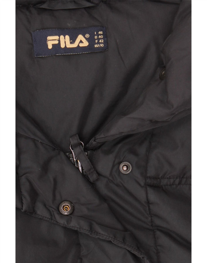 Fila Женская стеганая куртка с капюшоном IT 46 Большая черная
