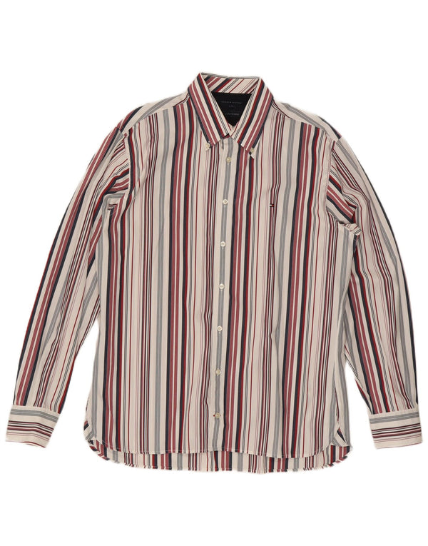 Мужская рубашка Tommy Hilfiger из хлопка в крупную разноцветную полоску