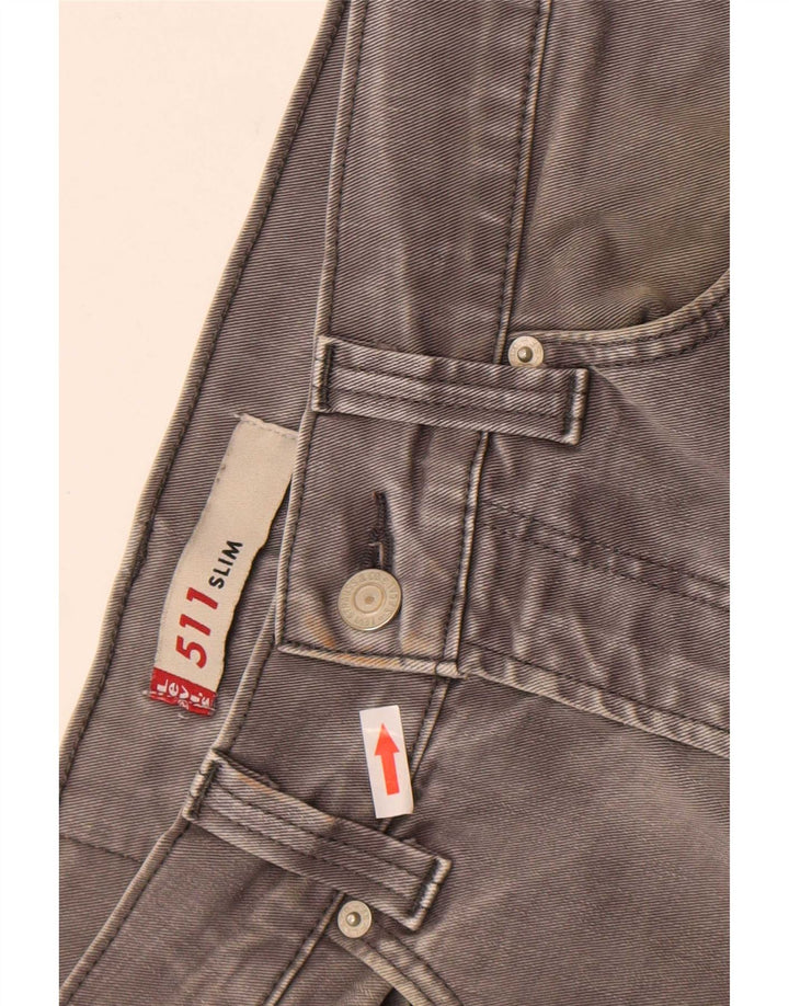 Мужские джинсы Levi's 511 Slim W30 L29 Серые хлопковые