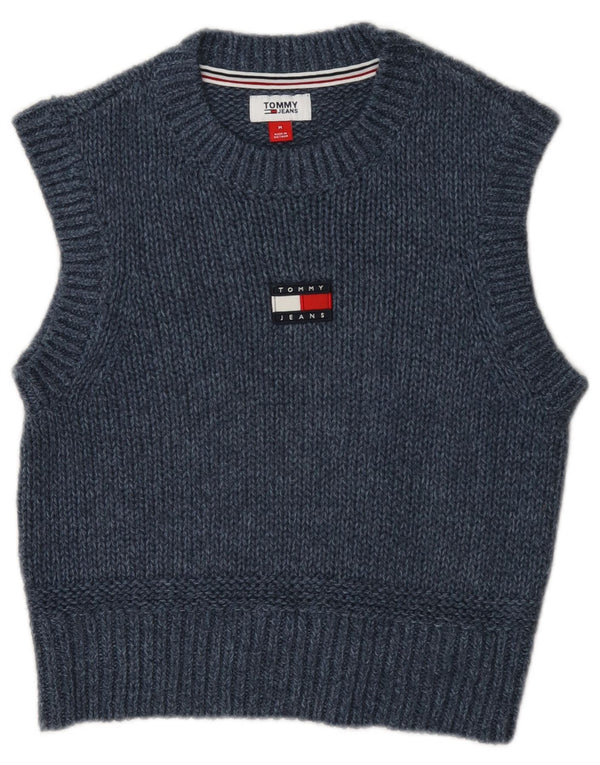 Женская укороченная майка Tommy Hilfiger UK 12, средний темно-синий в крапинку