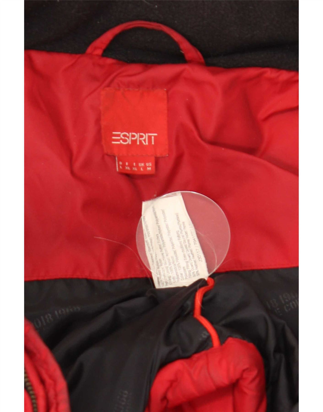 Мужская стеганая куртка Esprit UK 40, большой красный нейлон
