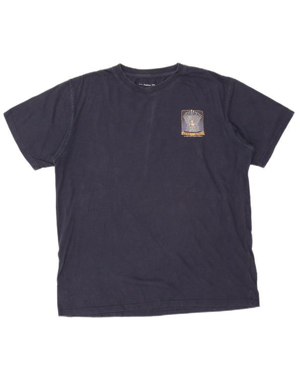 Мужская футболка с рисунком WEIRD FISH, размер 2XL, темно-синий, хлопок