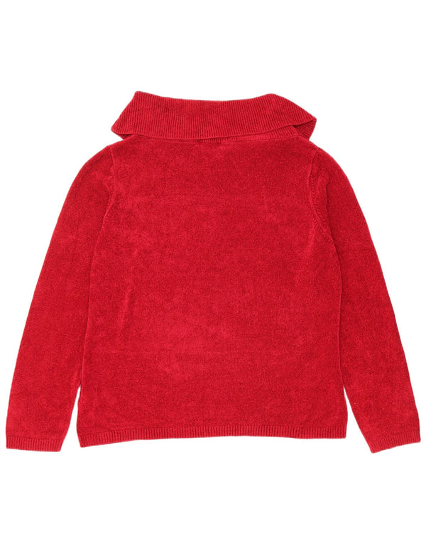 Женский джемпер с высоким воротником Marks & Spencer UK 18 XL, красный вискоза