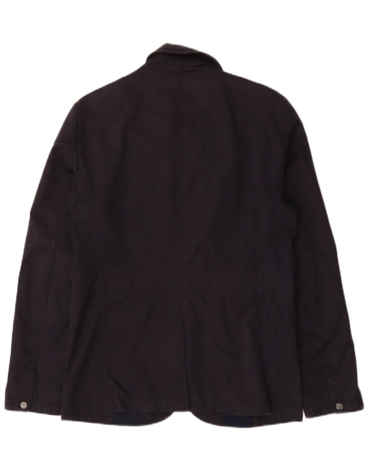 Мужская куртка Zara UK 38, средний темно-синий, хлопок